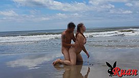 Bunduda em vídeo de sexo na praia com seu esposo